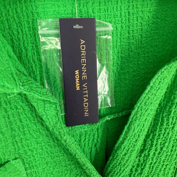 NEW NWT Adrienne Vittadini Plus Size 2X Green Wearable Art Blouse Shirt Top - Picture 3 of 8